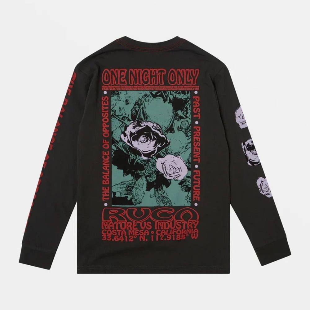 RVCA One Night Only Graphic Long Sleeve Tee Size Medium NWT